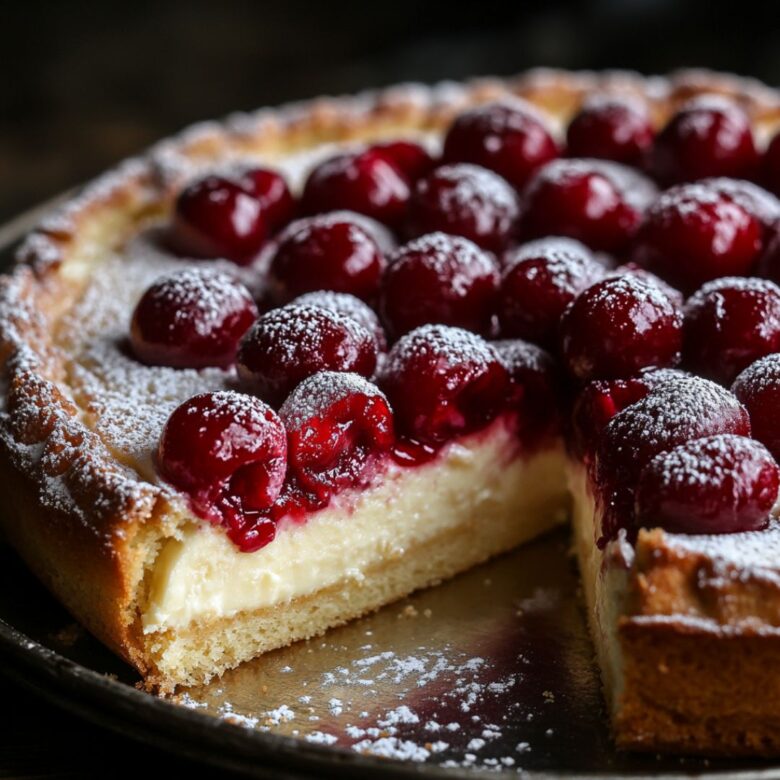 Blitz-Kirschkuchen mit Vanillepudding – Fruchtig, saftig und ...