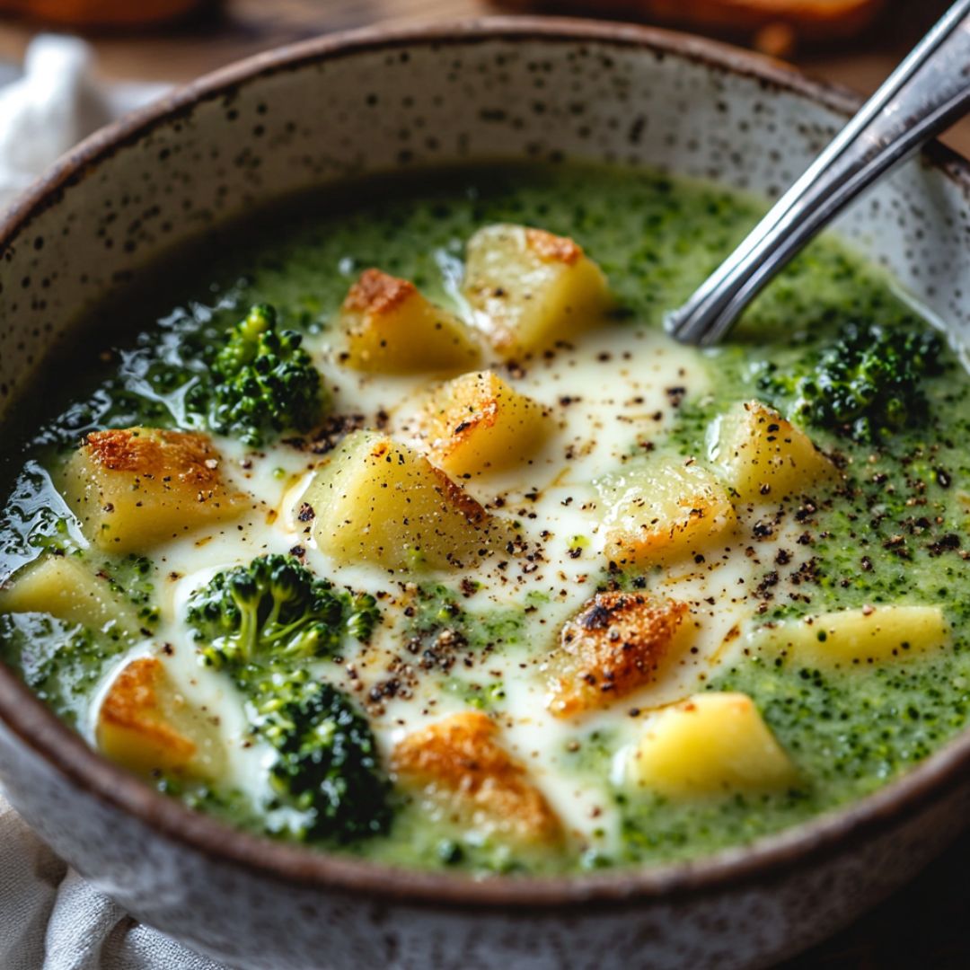 Brokkoli-Kartoffel-Suppe mit Käse – Schnell, Cremig &amp; Voller Geschmack ...