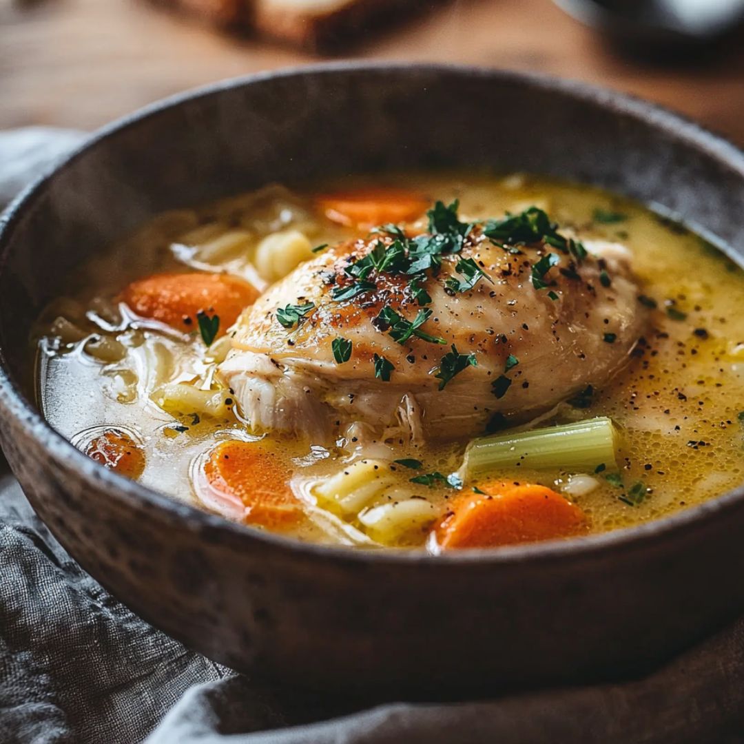 Schnelle Hühnersuppe mit Hähnchenschenkel – Wärmend, Deftig & Einfach ... Schnelle Hühnersuppe mit Hähnchenschenkel – Wärmend, Deftig & Einfach ...