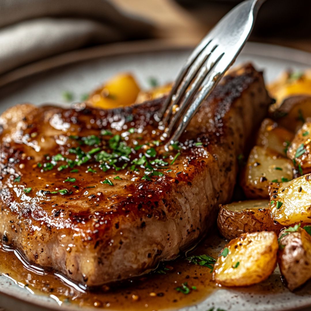 Honig-Senf-Schweinekoteletts &amp; Kartoffelpfanne – Herzhaft &amp; Aromatisch ...