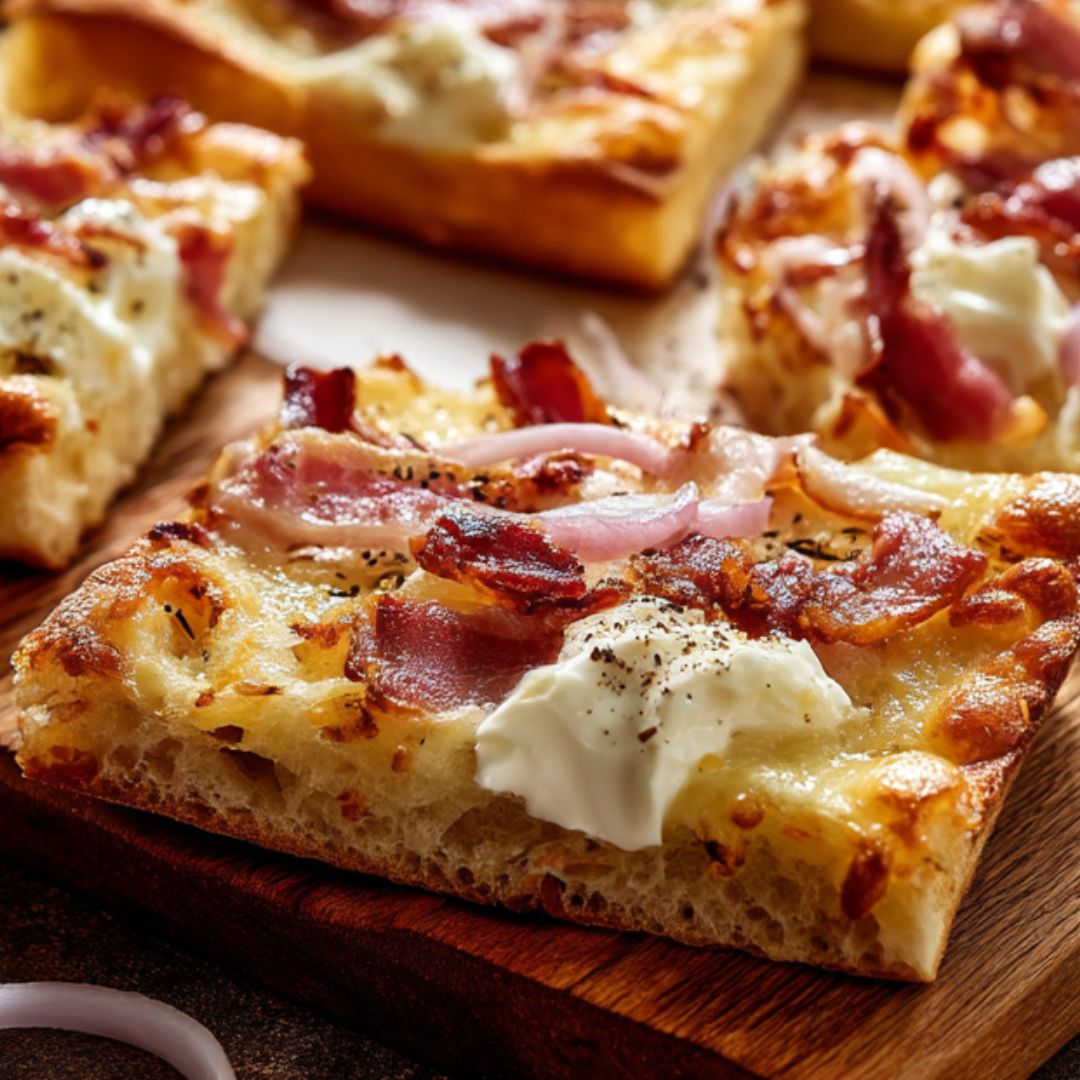 Flammkuchen-Toast – Der blitzschnelle Klassiker vom Blech - Heimatküche