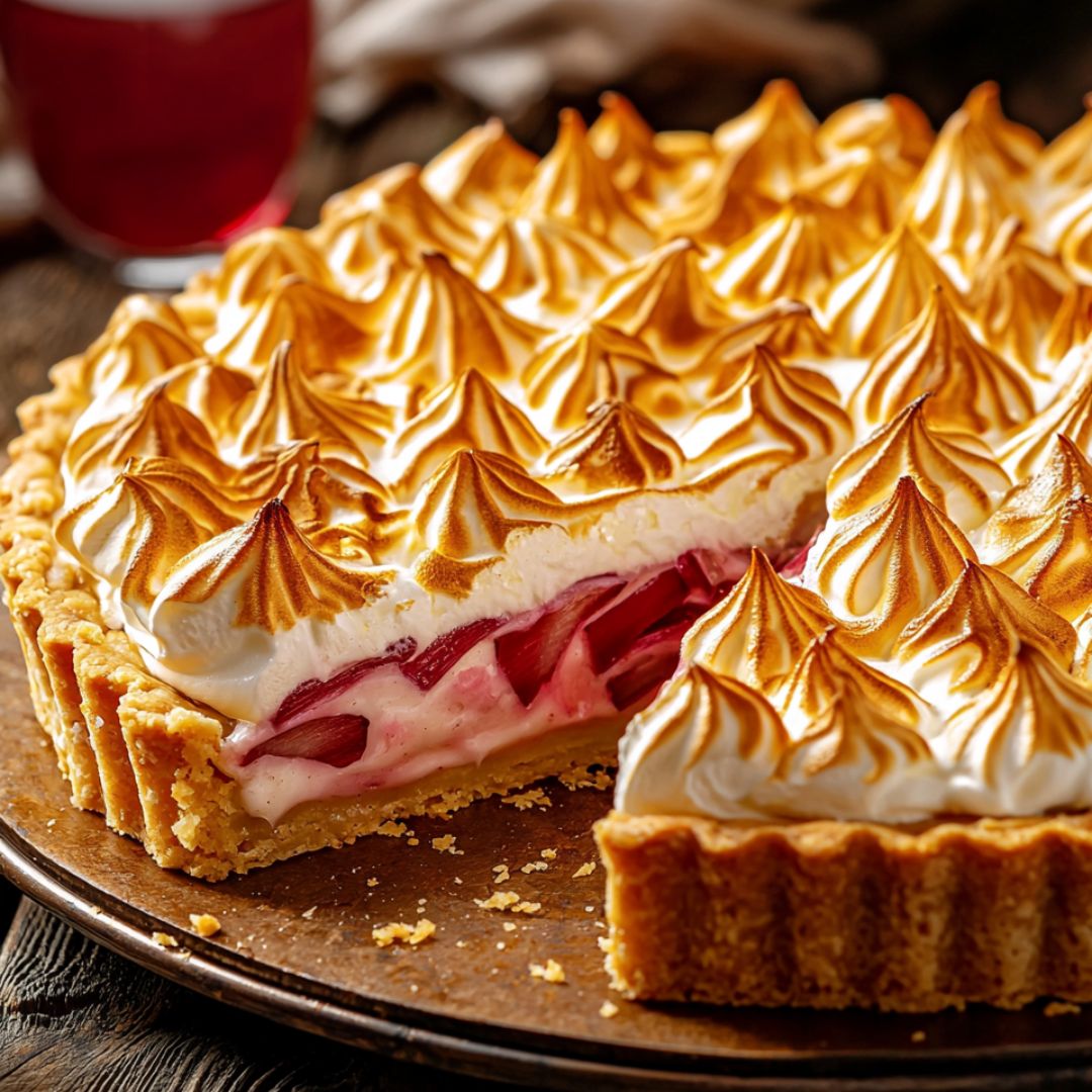 Meringuierter Rhabarberkuchen – Fruchtiger Genuss mit zartem Baiser ... Meringuierter Rhabarberkuchen – Fruchtiger Genuss mit zartem Baiser ...