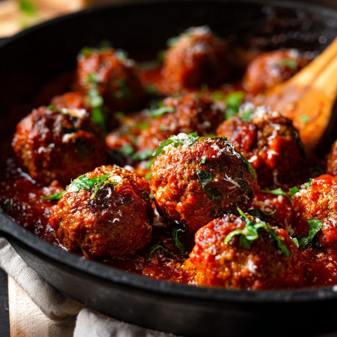 Polpette – Italienische Fleischbällchen in würziger Tomatensauce ...