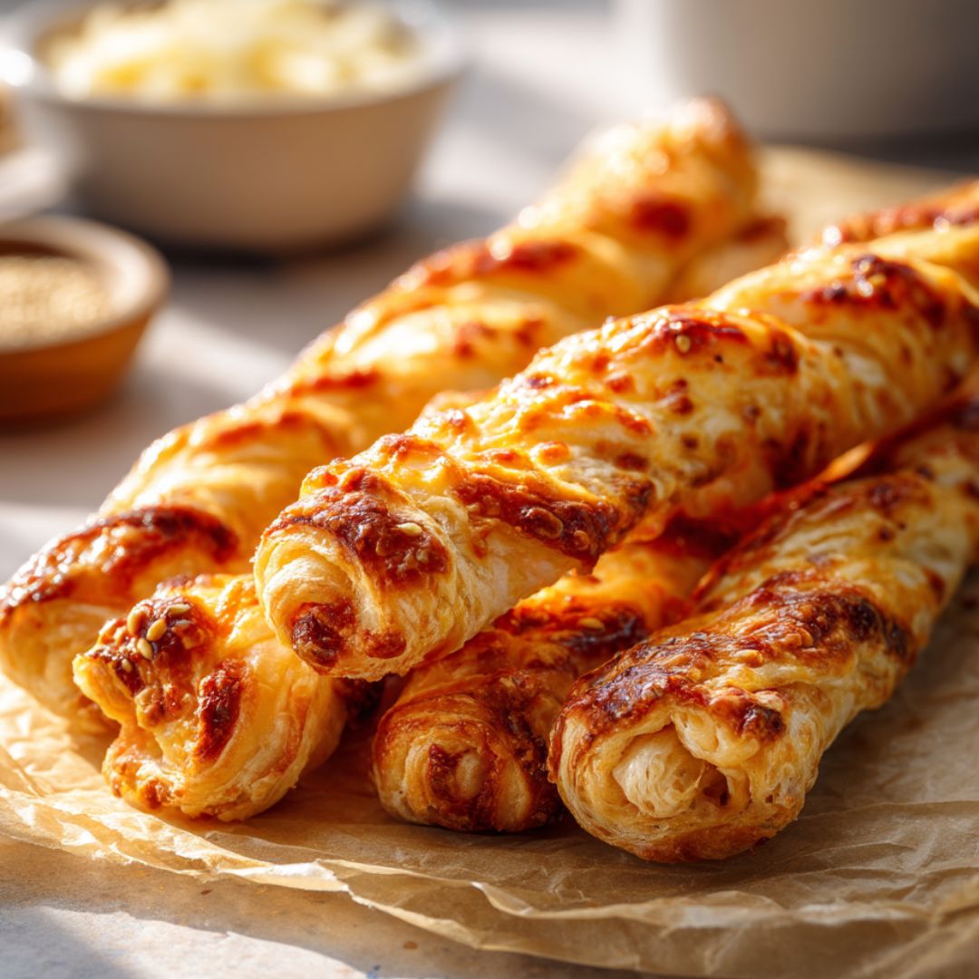 Käsestangen mit Blätterteig in 10 Minuten – Knusprig, Schnell ...